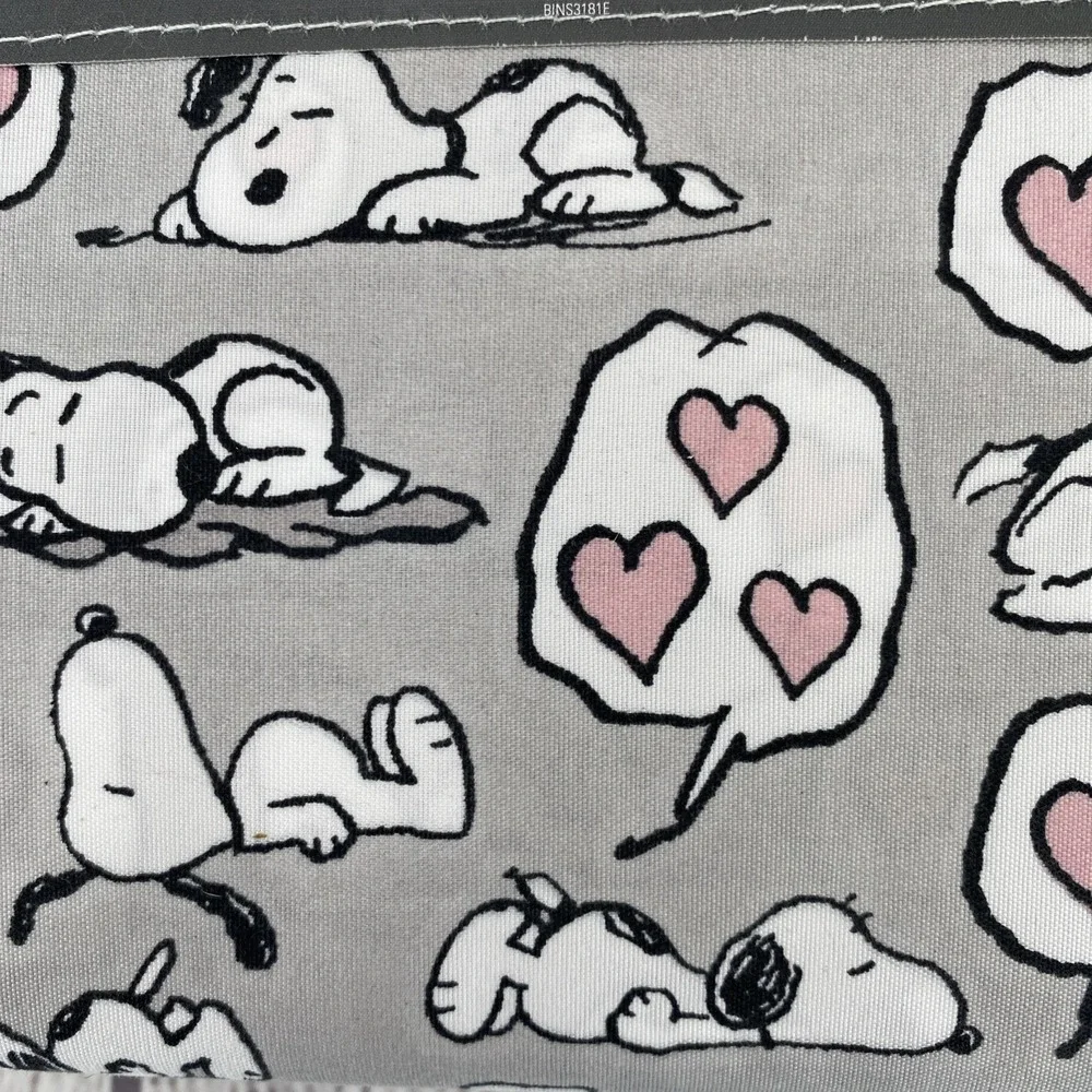 Peanuts Snoopy Sheet Set FULL Gray Sleeping Hearts Love Valentines Berkshire